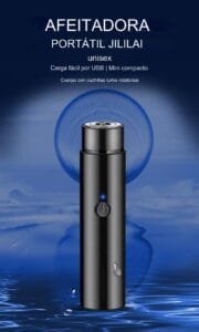 Afeitadora recargable Alemka Importaciones – Ideal para uso diario y viajes. Compacta, potente y con carga rápida Afeitadora portátil recargable con carga USB tipo C y diseño compacto
