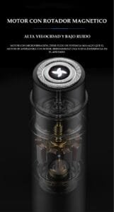 Vista del motor con rotor magnético de alta eficiencia y bajo ruido. Motor con rotor magnético de alta velocidad y bajo ruido de la afeitadora portátil recargable