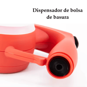 Dispensador de bolsas para desechos – Ideal para mantener limpio tu paseo con mascotas Dispensador de bolsas para desechos integrado en correa retráctil para perros