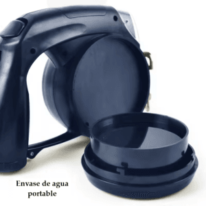 Cuenco portátil para agua – Accesorio incluido en la correa retráctil multifuncional para mascotas Cuenco portátil para agua integrado en correa retráctil para perros