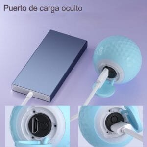 Pelota Saltarina Inteligente con puerto de carga oculto – Recargable, práctica y segura para gatos Puerto de carga USB oculto de la Pelota Saltarina Inteligente para gatos