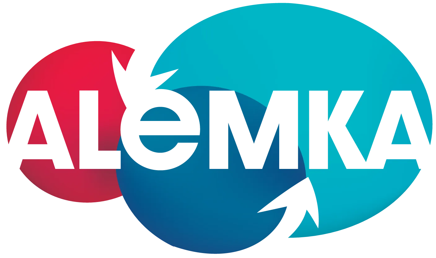 Variante del logotipo de Alemka Importaciones, marca peruana dedicada a ofrecer productos prácticos, innovadores y útiles para el hogar.