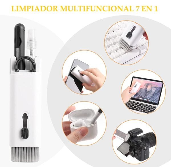 Kit limpiador multifuncional 7 en 1 para gadgets, teclado, auriculares, laptop y cámara – Alemka Importaciones Perú