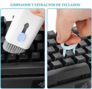 Limpieza de teclado con cepillo de nailon y extractor de teclas del Limpiador Multifuncional 7 en 1 – Alemka Importaciones Perú